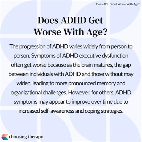 What age does ADHD get worse?